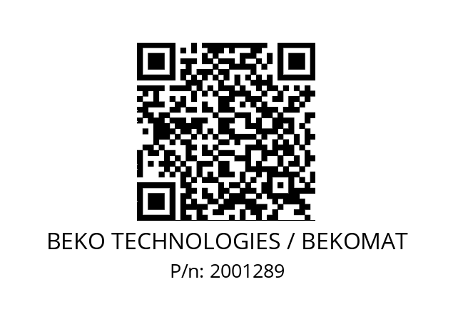   BEKO TECHNOLOGIES / BEKOMAT 2001289