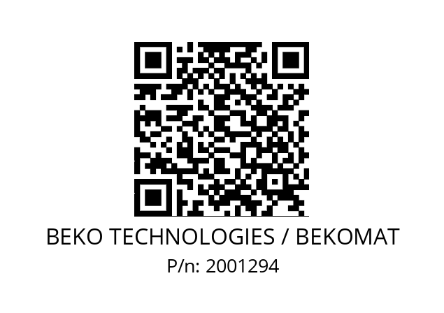   BEKO TECHNOLOGIES / BEKOMAT 2001294