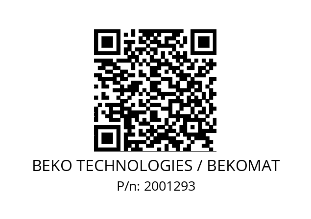   BEKO TECHNOLOGIES / BEKOMAT 2001293