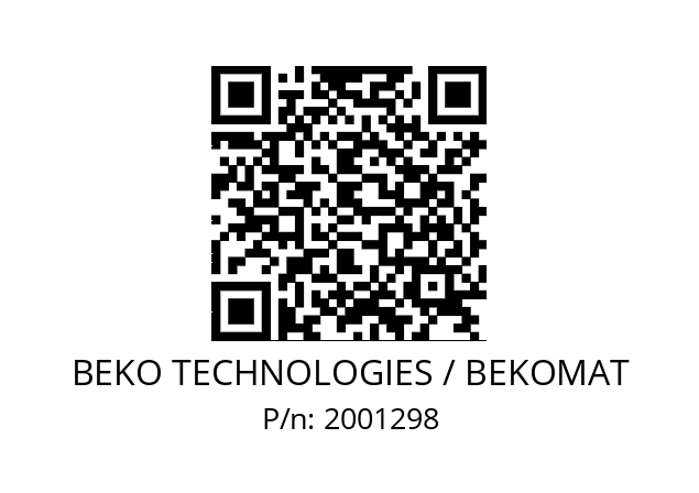   BEKO TECHNOLOGIES / BEKOMAT 2001298