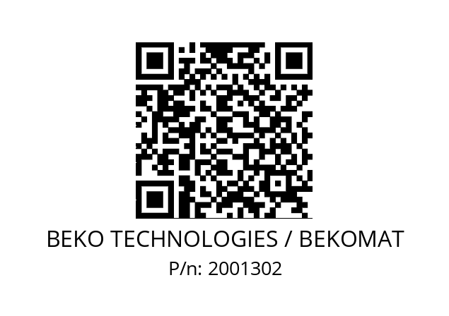   BEKO TECHNOLOGIES / BEKOMAT 2001302