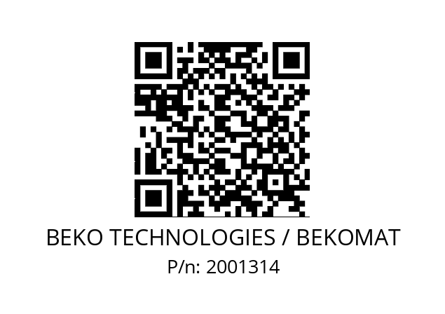   BEKO TECHNOLOGIES / BEKOMAT 2001314