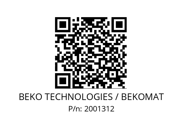   BEKO TECHNOLOGIES / BEKOMAT 2001312