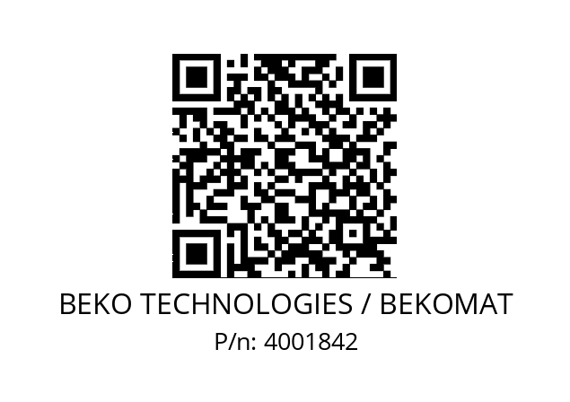   BEKO TECHNOLOGIES / BEKOMAT 4001842