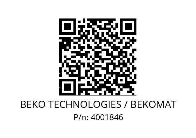   BEKO TECHNOLOGIES / BEKOMAT 4001846