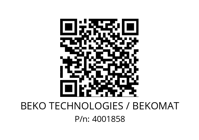   BEKO TECHNOLOGIES / BEKOMAT 4001858