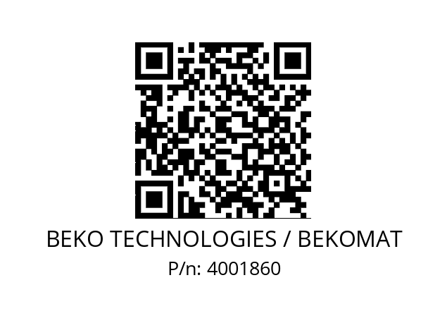   BEKO TECHNOLOGIES / BEKOMAT 4001860