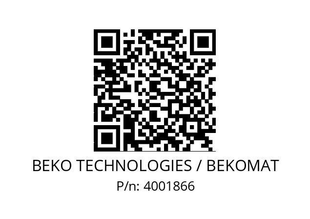   BEKO TECHNOLOGIES / BEKOMAT 4001866