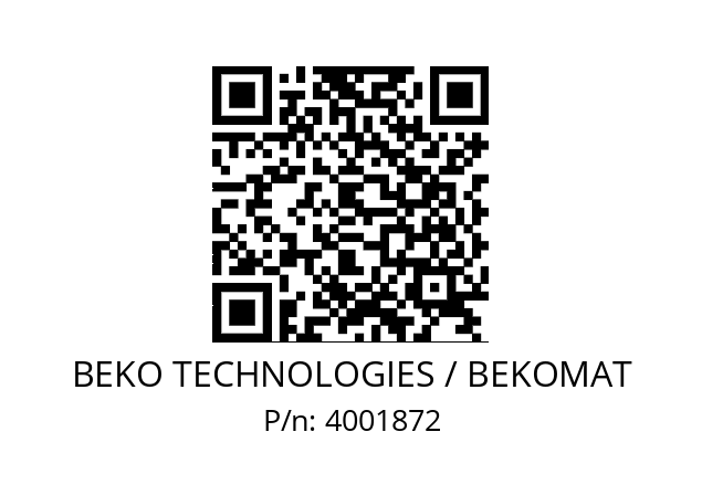   BEKO TECHNOLOGIES / BEKOMAT 4001872