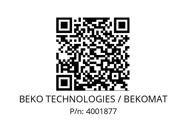   BEKO TECHNOLOGIES / BEKOMAT 4001877