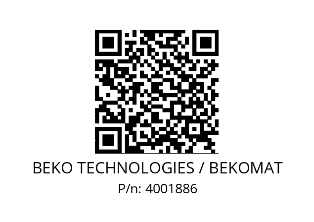   BEKO TECHNOLOGIES / BEKOMAT 4001886