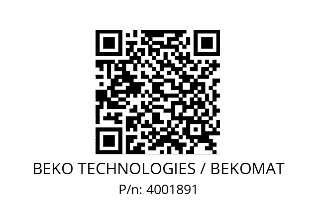   BEKO TECHNOLOGIES / BEKOMAT 4001891