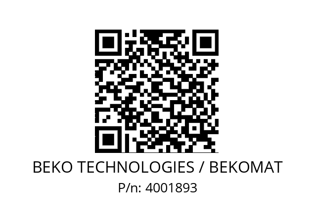   BEKO TECHNOLOGIES / BEKOMAT 4001893