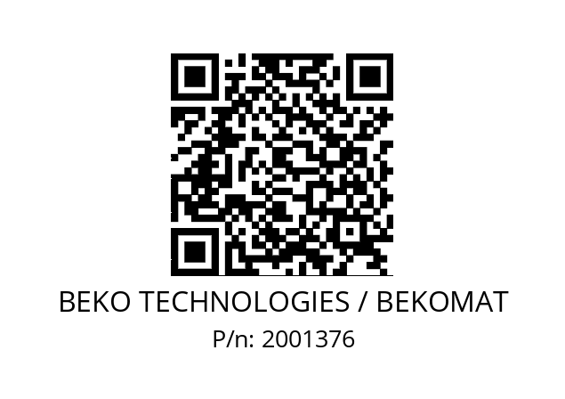   BEKO TECHNOLOGIES / BEKOMAT 2001376