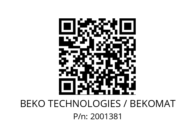   BEKO TECHNOLOGIES / BEKOMAT 2001381