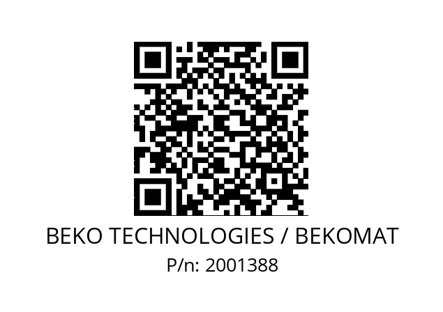   BEKO TECHNOLOGIES / BEKOMAT 2001388