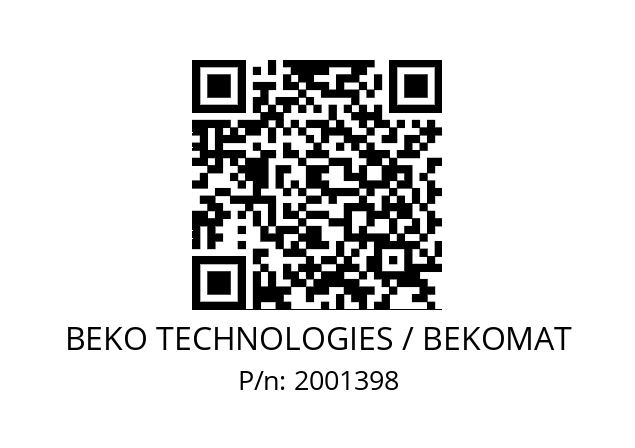   BEKO TECHNOLOGIES / BEKOMAT 2001398