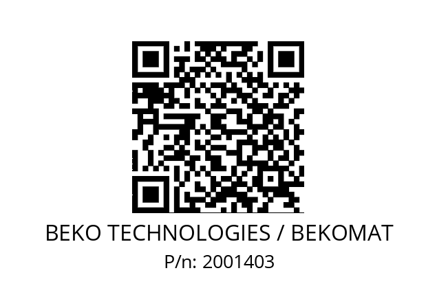   BEKO TECHNOLOGIES / BEKOMAT 2001403