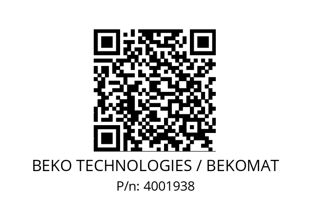   BEKO TECHNOLOGIES / BEKOMAT 4001938