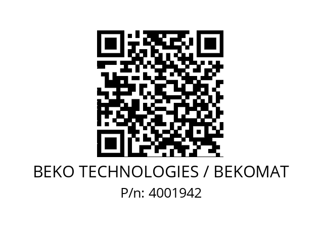   BEKO TECHNOLOGIES / BEKOMAT 4001942