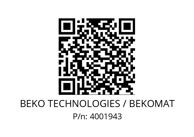   BEKO TECHNOLOGIES / BEKOMAT 4001943