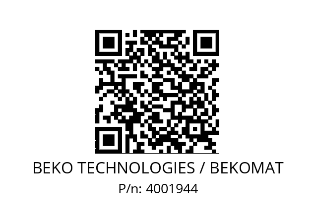   BEKO TECHNOLOGIES / BEKOMAT 4001944