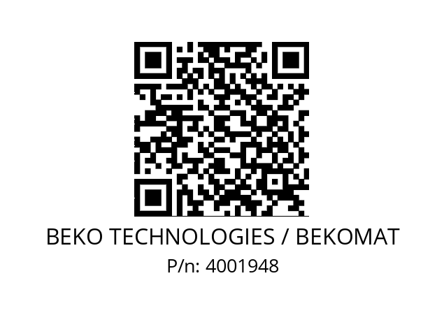   BEKO TECHNOLOGIES / BEKOMAT 4001948