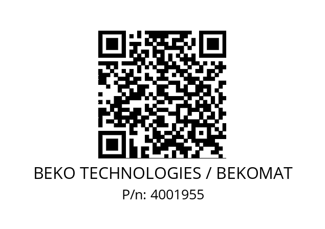   BEKO TECHNOLOGIES / BEKOMAT 4001955