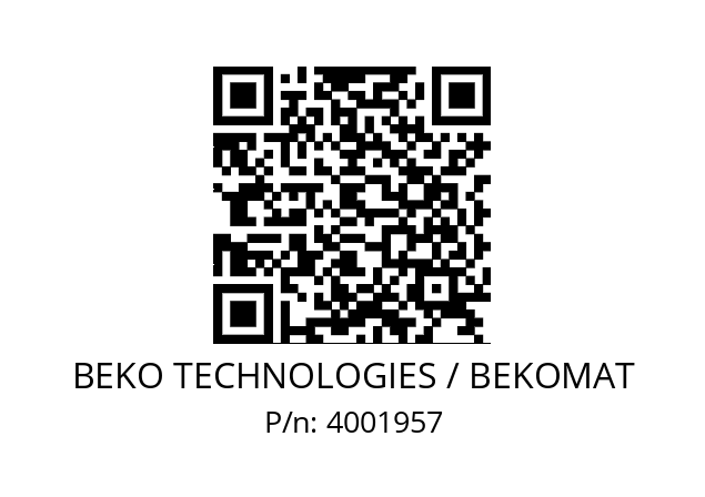   BEKO TECHNOLOGIES / BEKOMAT 4001957