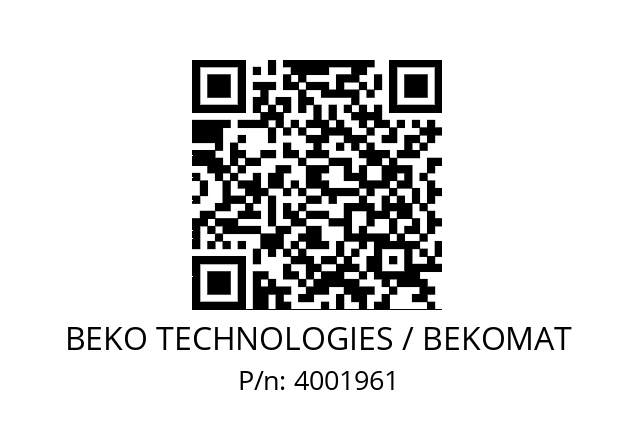   BEKO TECHNOLOGIES / BEKOMAT 4001961