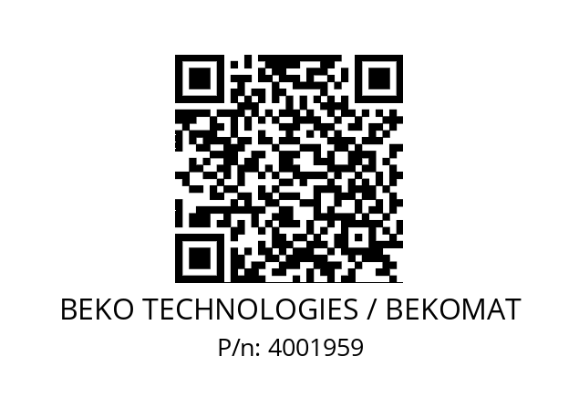   BEKO TECHNOLOGIES / BEKOMAT 4001959