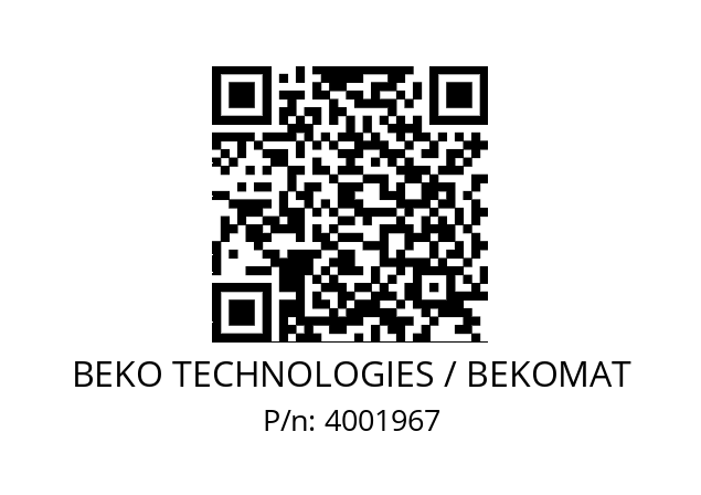   BEKO TECHNOLOGIES / BEKOMAT 4001967