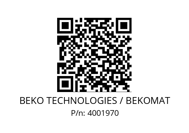   BEKO TECHNOLOGIES / BEKOMAT 4001970