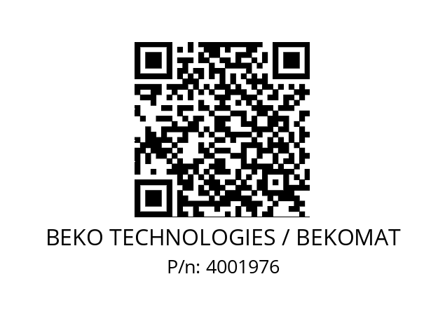   BEKO TECHNOLOGIES / BEKOMAT 4001976