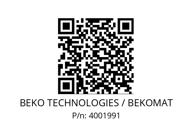   BEKO TECHNOLOGIES / BEKOMAT 4001991