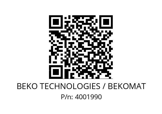   BEKO TECHNOLOGIES / BEKOMAT 4001990