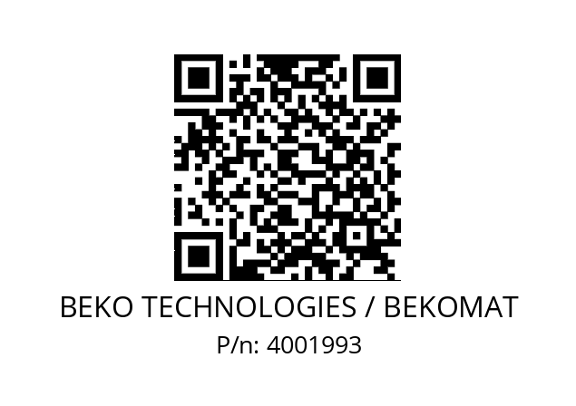   BEKO TECHNOLOGIES / BEKOMAT 4001993