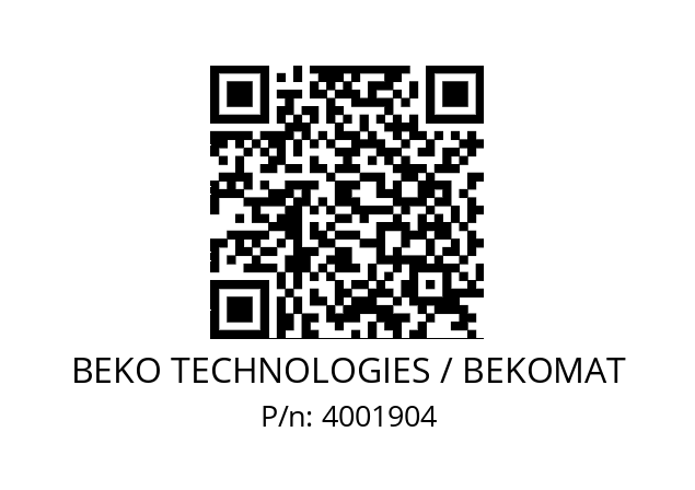   BEKO TECHNOLOGIES / BEKOMAT 4001904