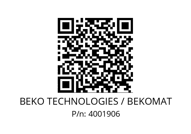   BEKO TECHNOLOGIES / BEKOMAT 4001906