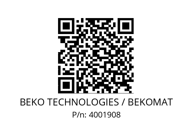   BEKO TECHNOLOGIES / BEKOMAT 4001908