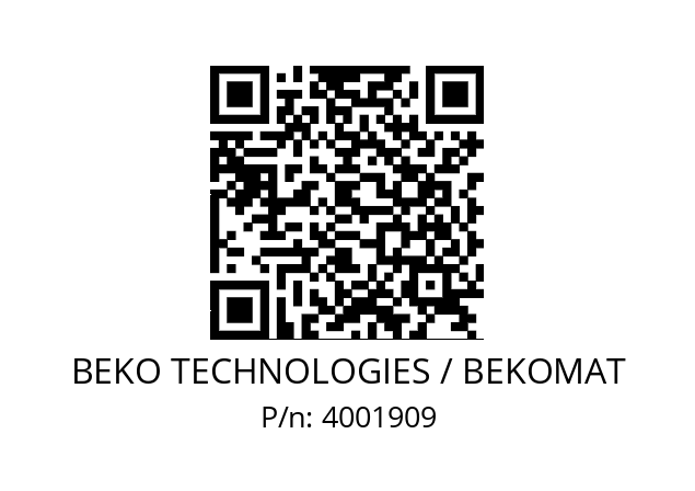   BEKO TECHNOLOGIES / BEKOMAT 4001909