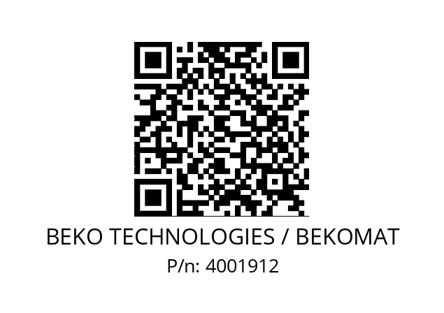   BEKO TECHNOLOGIES / BEKOMAT 4001912