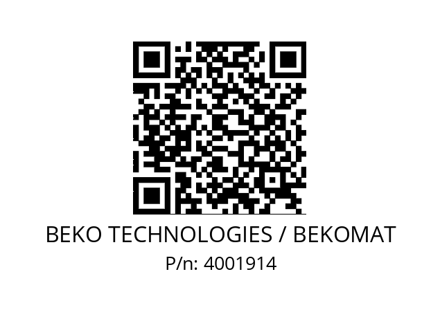   BEKO TECHNOLOGIES / BEKOMAT 4001914