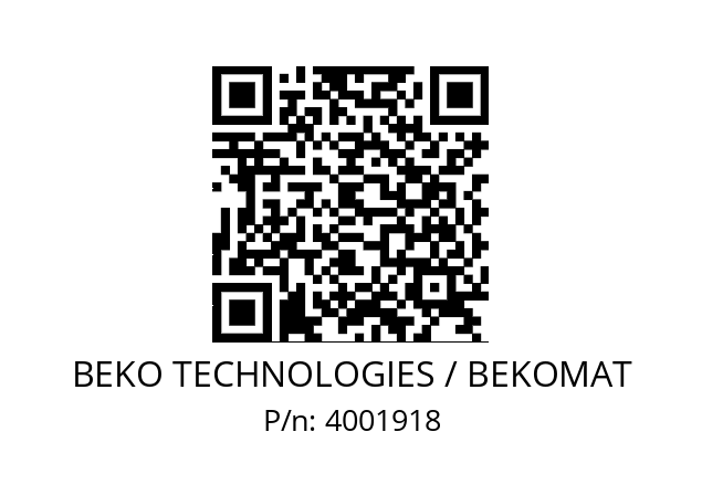   BEKO TECHNOLOGIES / BEKOMAT 4001918