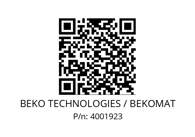   BEKO TECHNOLOGIES / BEKOMAT 4001923