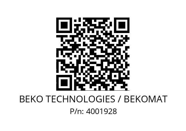   BEKO TECHNOLOGIES / BEKOMAT 4001928