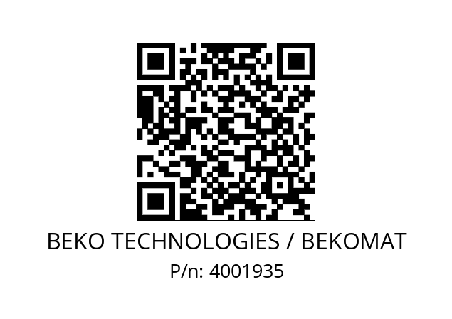   BEKO TECHNOLOGIES / BEKOMAT 4001935