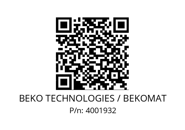   BEKO TECHNOLOGIES / BEKOMAT 4001932