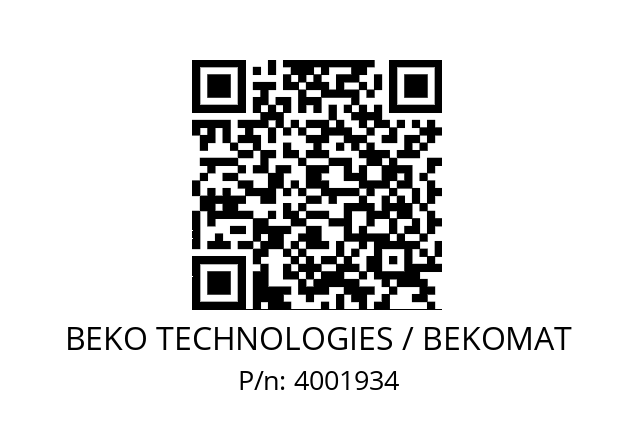   BEKO TECHNOLOGIES / BEKOMAT 4001934