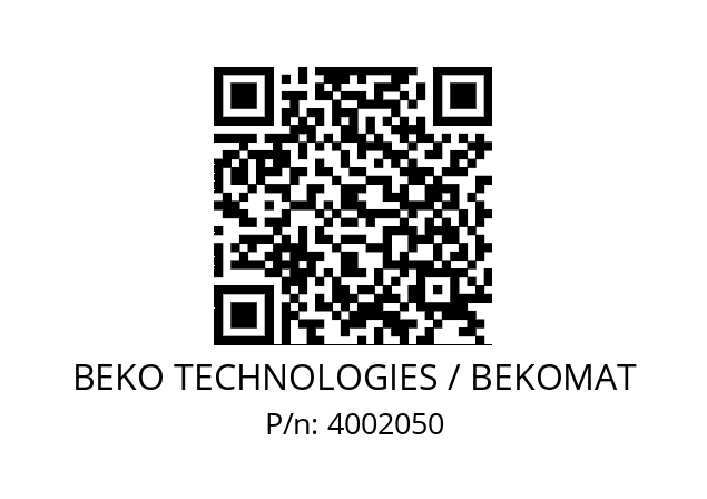   BEKO TECHNOLOGIES / BEKOMAT 4002050